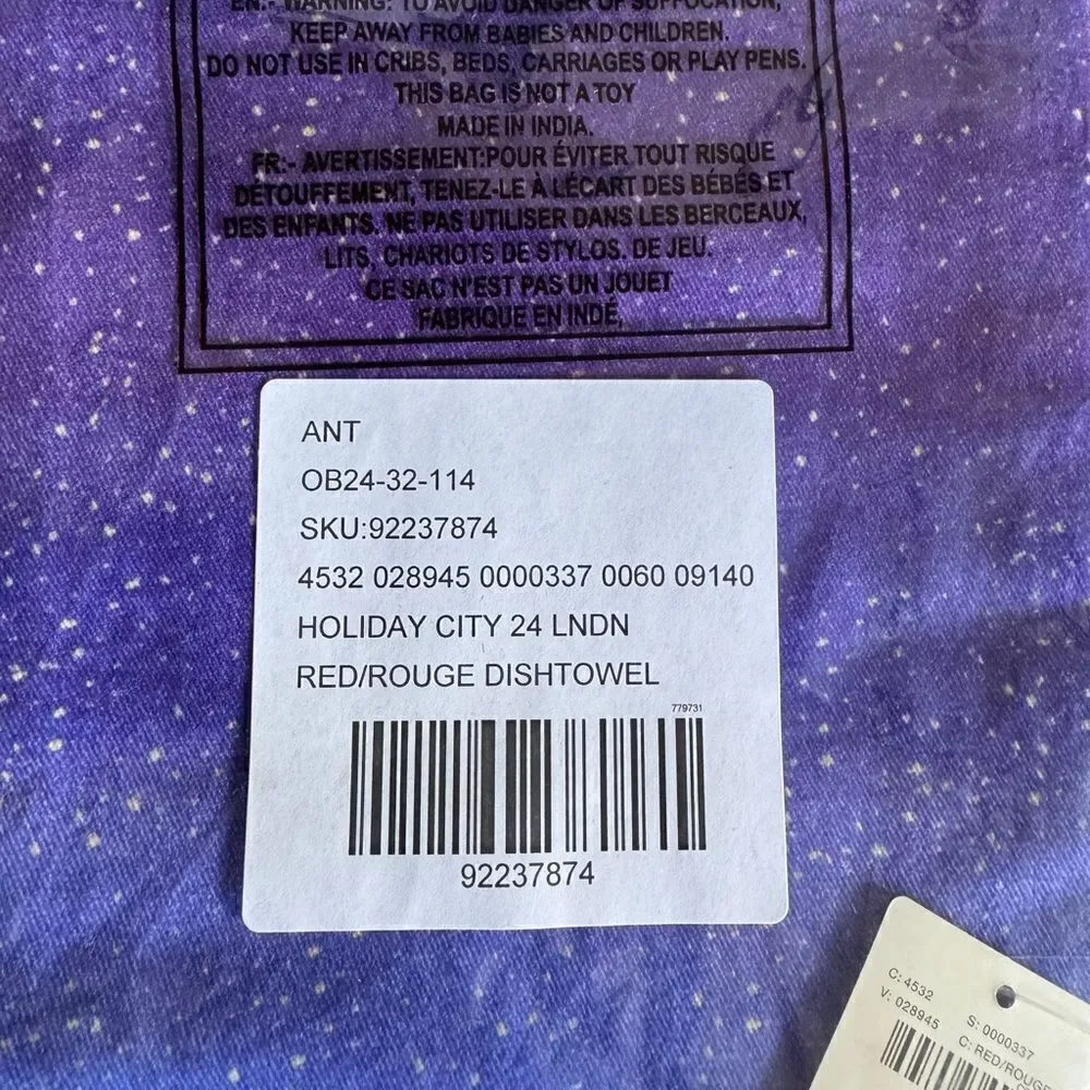 NWT ANTHROPOLOGIE Holiday in the City Towel London